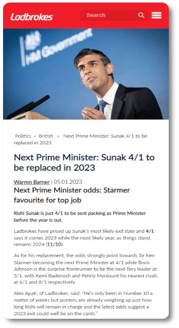 next uk prime minister odds|Next Prime Minister Odds Ladbrokes: The Front .
